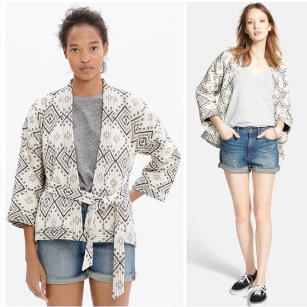 Madewell Kimono Wrap Jacket in Arrowhead XXS